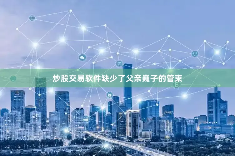 炒股交易软件缺少了父亲巍子的管束