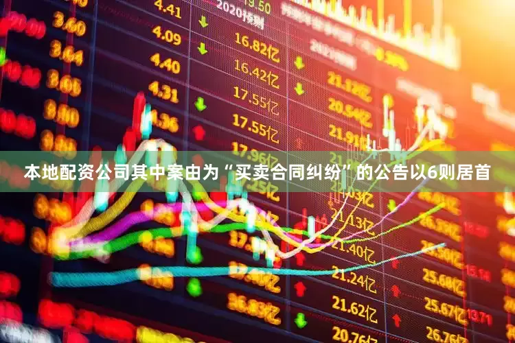 本地配资公司其中案由为“买卖合同纠纷”的公告以6则居首